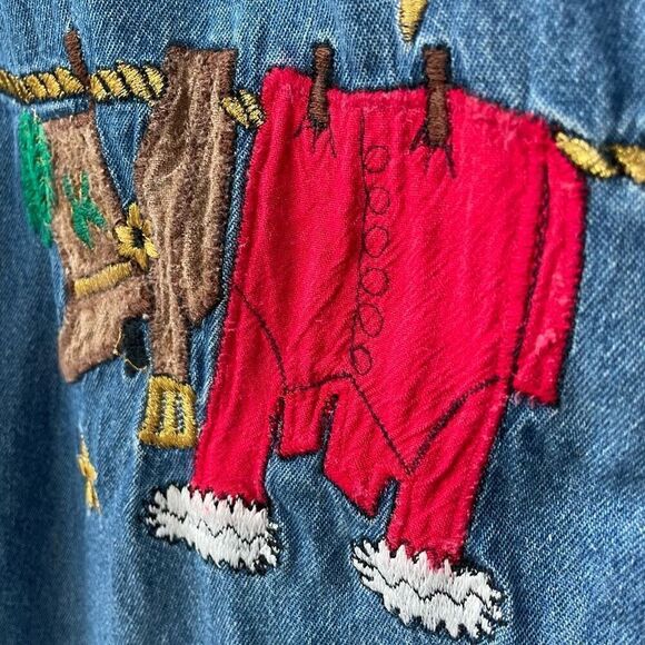 Vintage Take Two Denim Chambray Button Up Shirt L - Picture 3 of 8